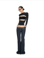 Cross Patchwork Knit Top