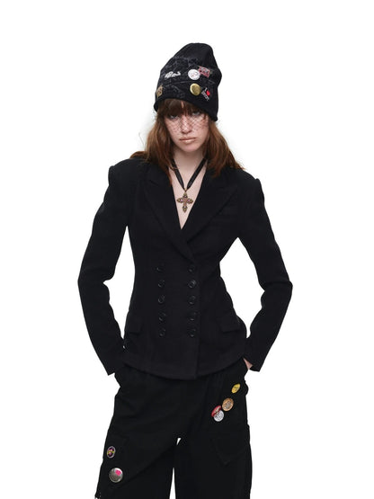 Wool Double Breasted Blazer