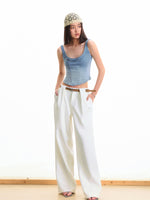 3D Pleated Suit Pants