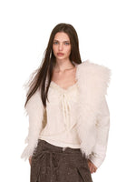 Faux Fur Collar Cropped Down Jacket
