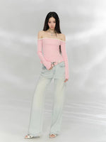 Off-Shoulder Knit Top