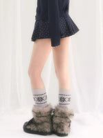 Contrast Waist Pleated Mini Skirt