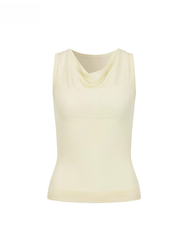 Draped Knit Tank Top