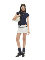 Heart Cutout Linen Tee
