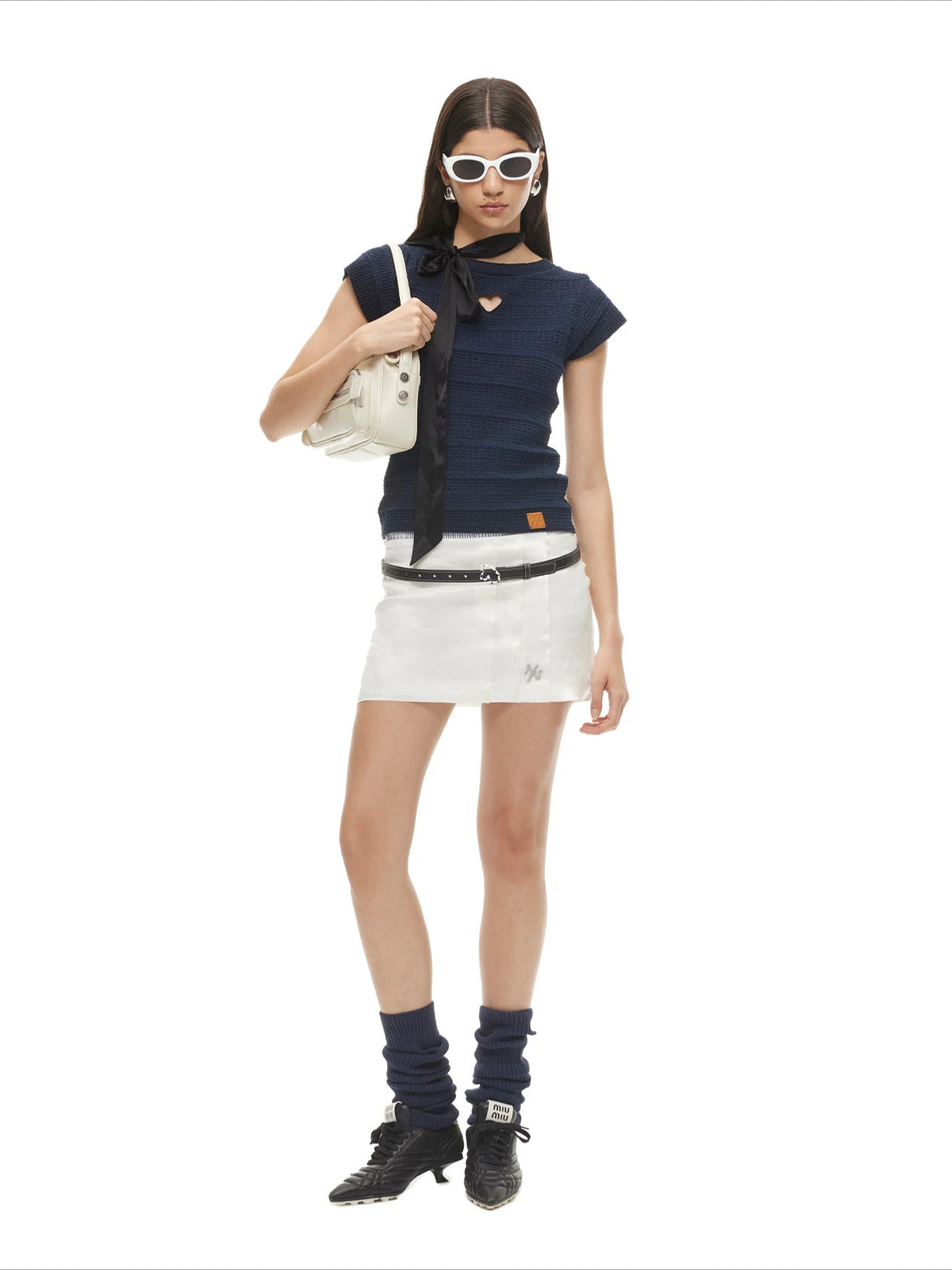Heart Cutout Linen Tee