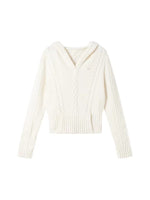 Alpaca Hooded Knit Sweater