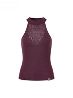 Shadow Rhythm Lace Halter Tank