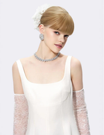 White Strap A-Line Mini Dress