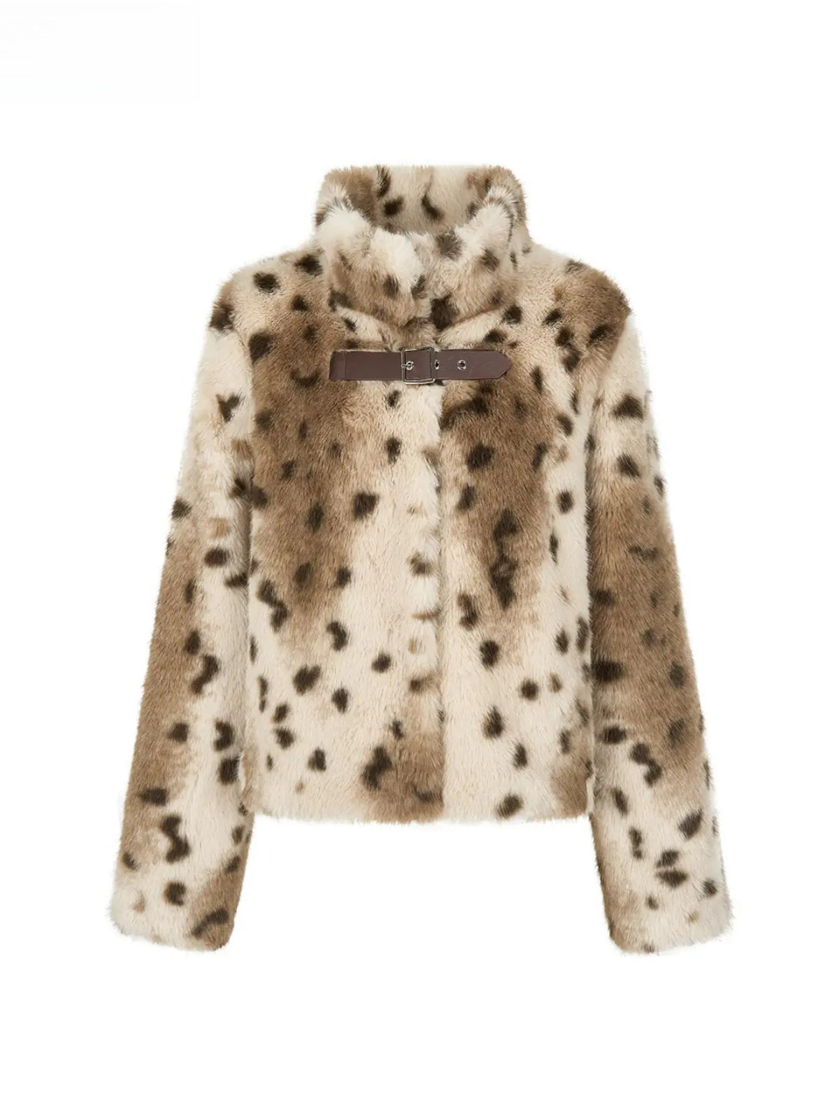 Leopard Print Faux Fur Jacket
