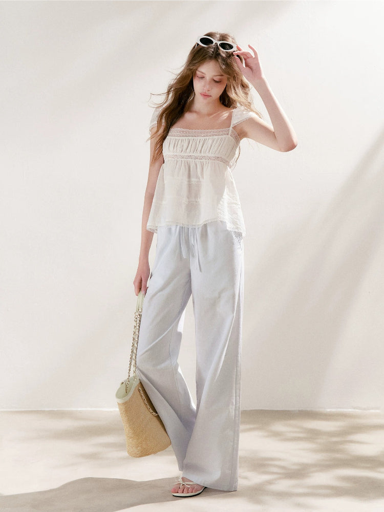 Lace Square Neck Top