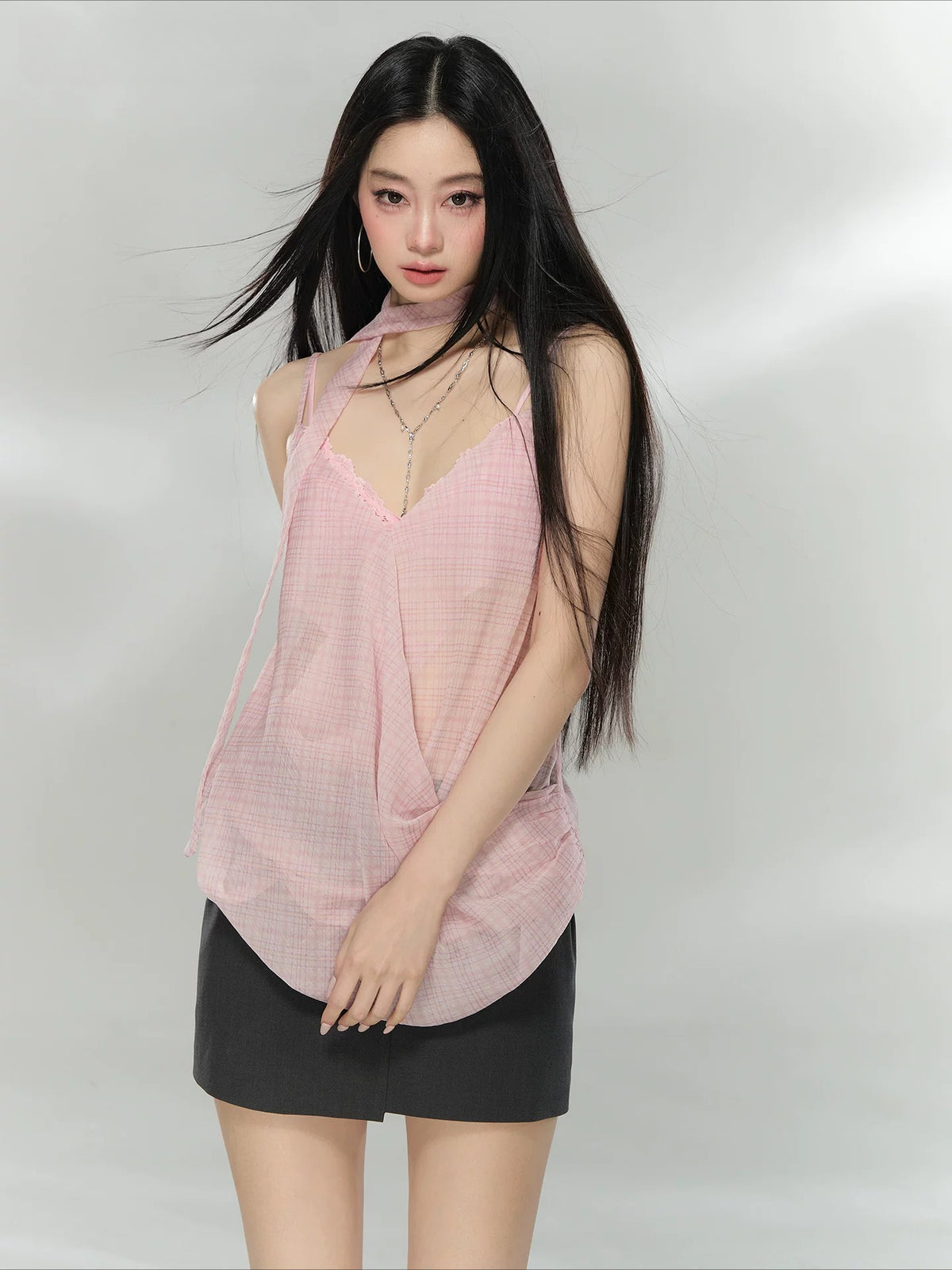 Draped V-Neck Cami Top