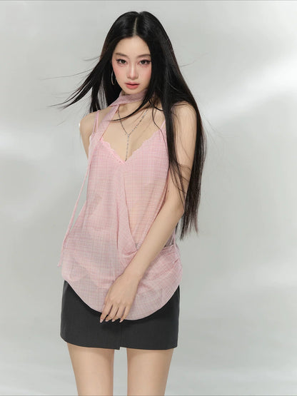 Draped V-Neck Cami Top