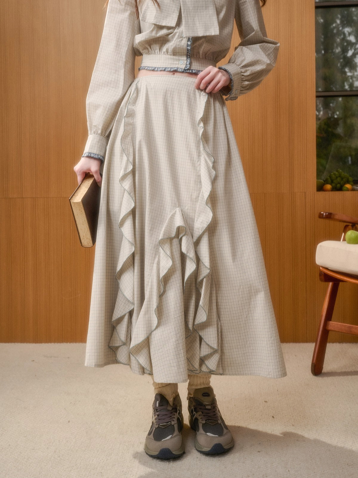 Organic Cotton Gingham Shirt Set