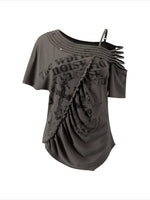 Studded Cross Print Tee