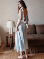 Peggy Satin Halter Dress