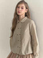 Vintage Doll Collar Double-Breasted Shirt