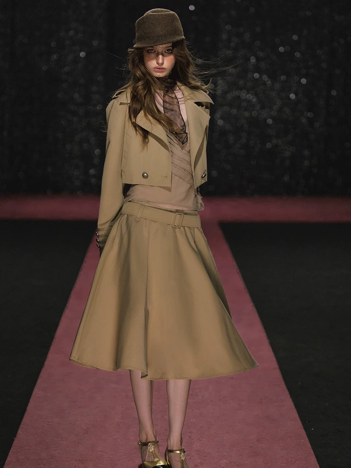 Napoleon Trench &amp; Skirt Two Piece Set