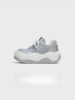 Silver Wave Sneakers
