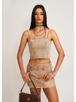 Compass Cross Leather Choker