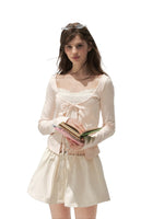 Lace Layered Tie Top