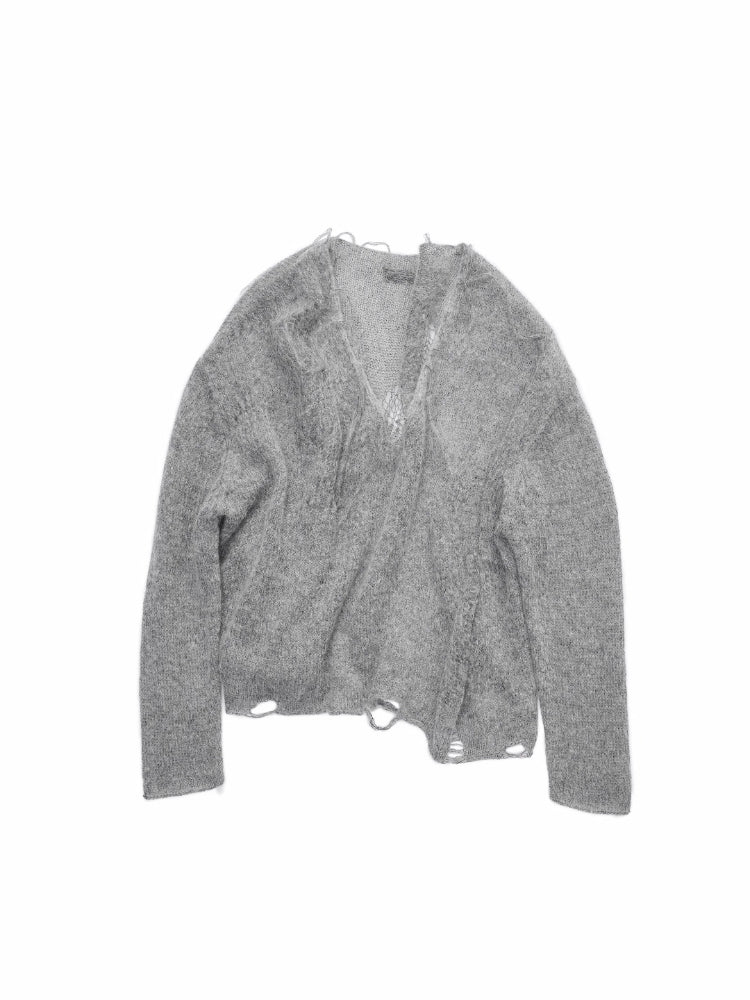Mohair Star Cutout Sweater
