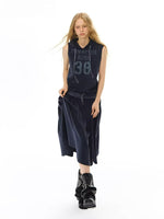 Hooded Sleeveless Jersey Dress