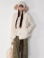Shearling Logo Pin Curly Vest