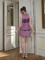 Drawstring Chiffon Dress