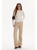 Cowl Neck Fitted Knit Top