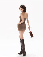 Brown Halter Dress