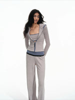 Contrast Hooded Lounge Set
