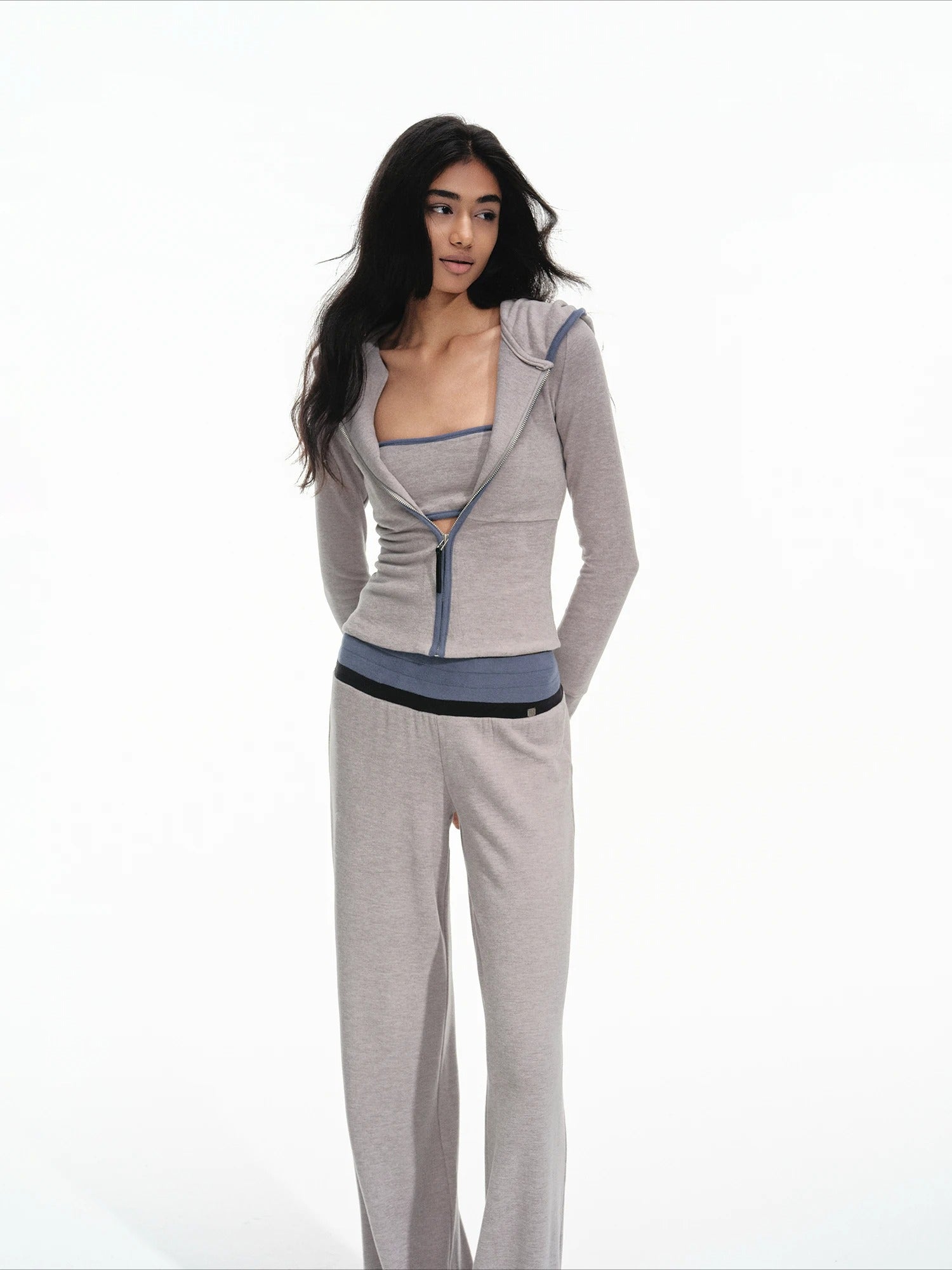 Contrast Hooded Lounge Set