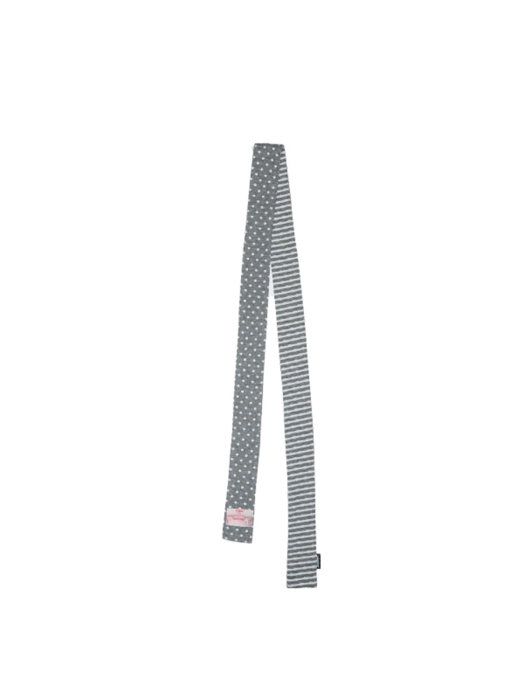 Polka Dot Stripe Double-sided Scarf