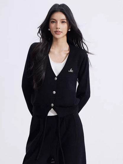 Black &amp; Gray Layered Knit Set