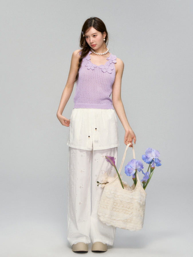 Flower Crochet Hollow-Out Camisole