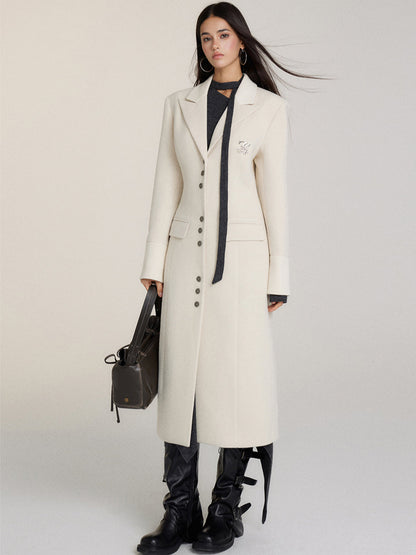 Long Woolen Blazer Coat