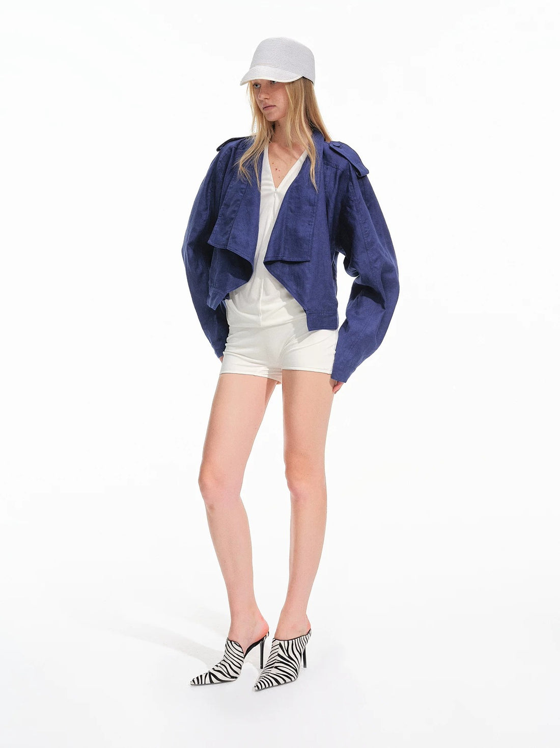 Linen Cropped Jacket