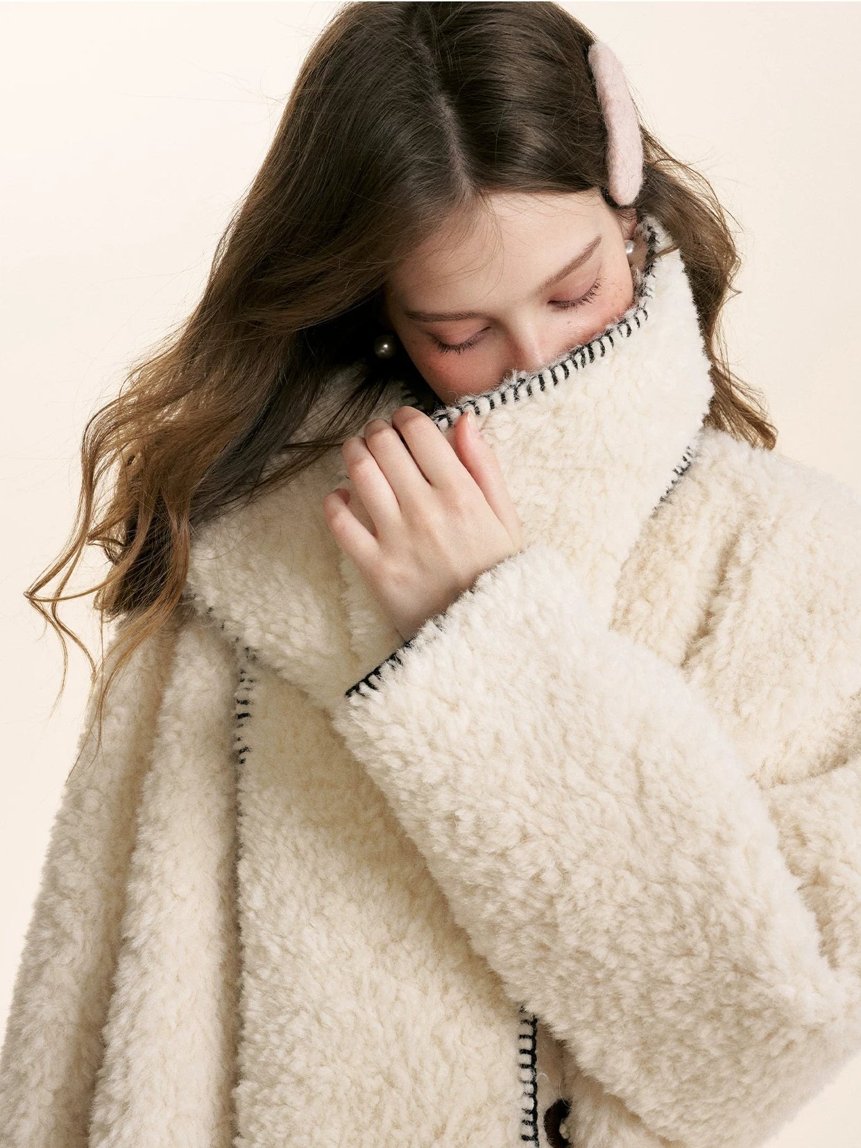 Longline Shearling Coat Set