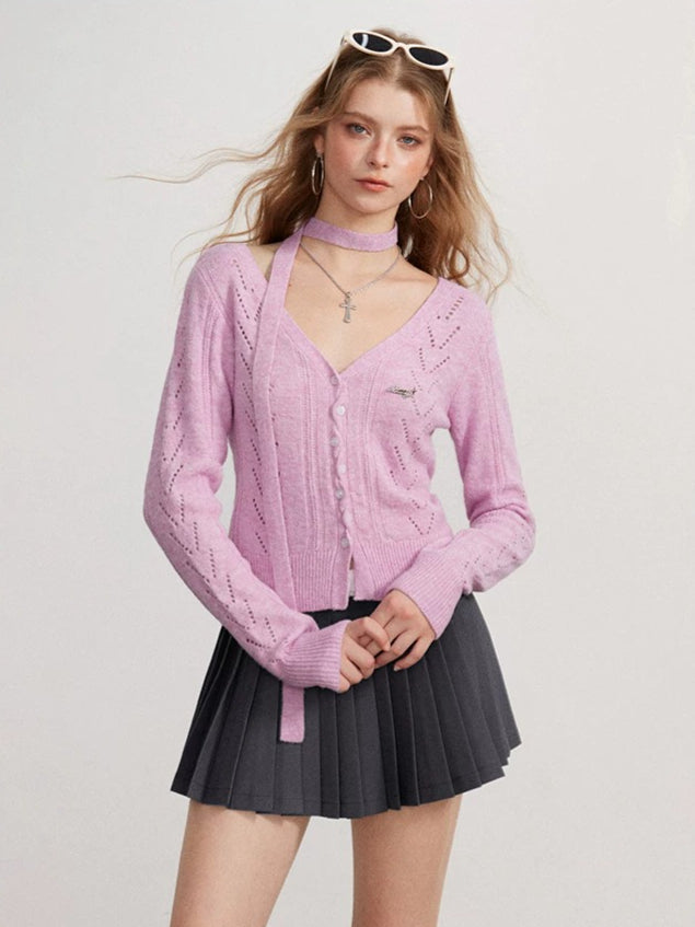 Reversible Cutout Knit Top