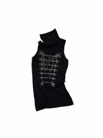 Napoleon Gold Foil Mock Neck Vest