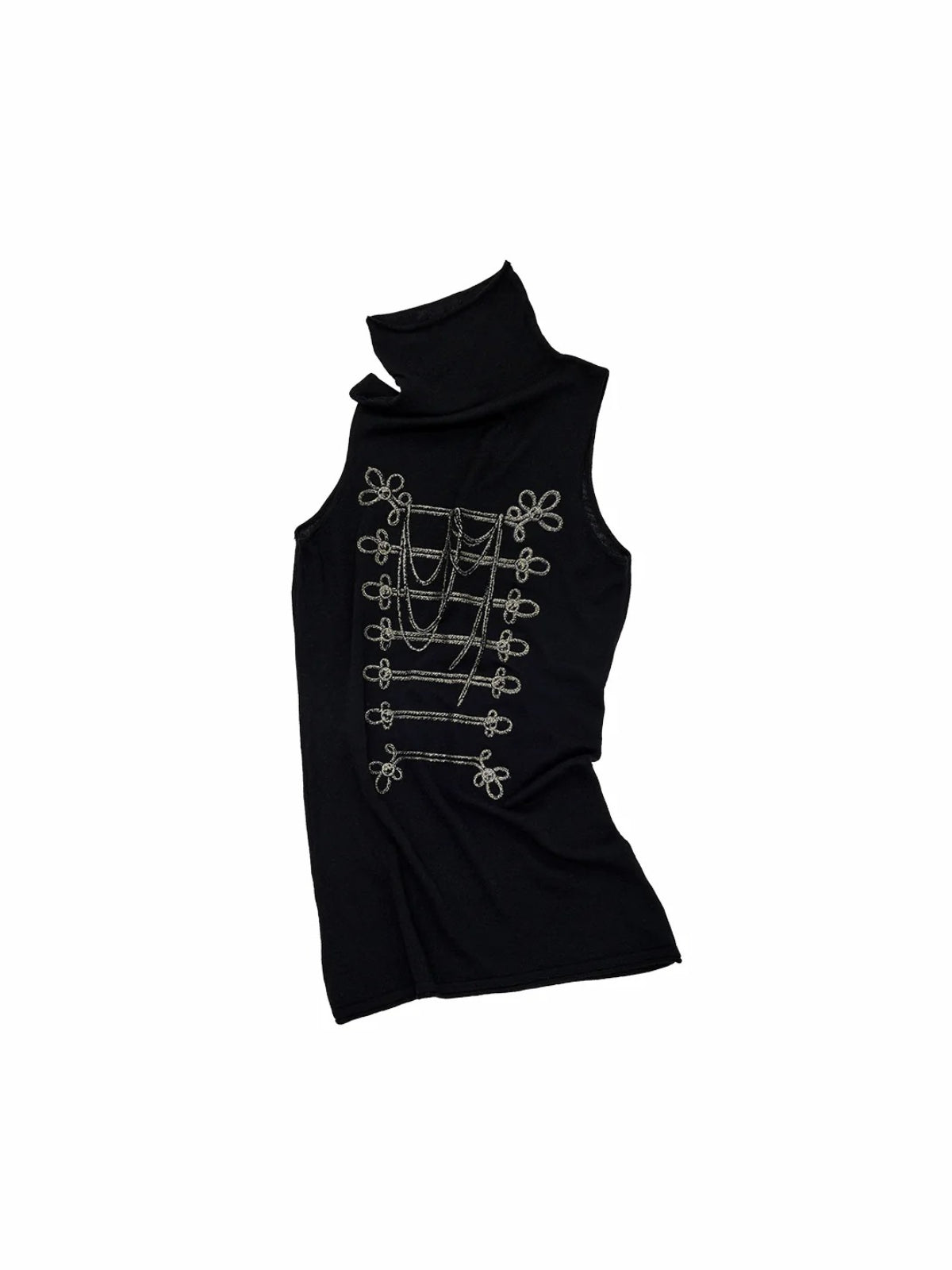 Napoleon Gold Foil Mock Neck Vest