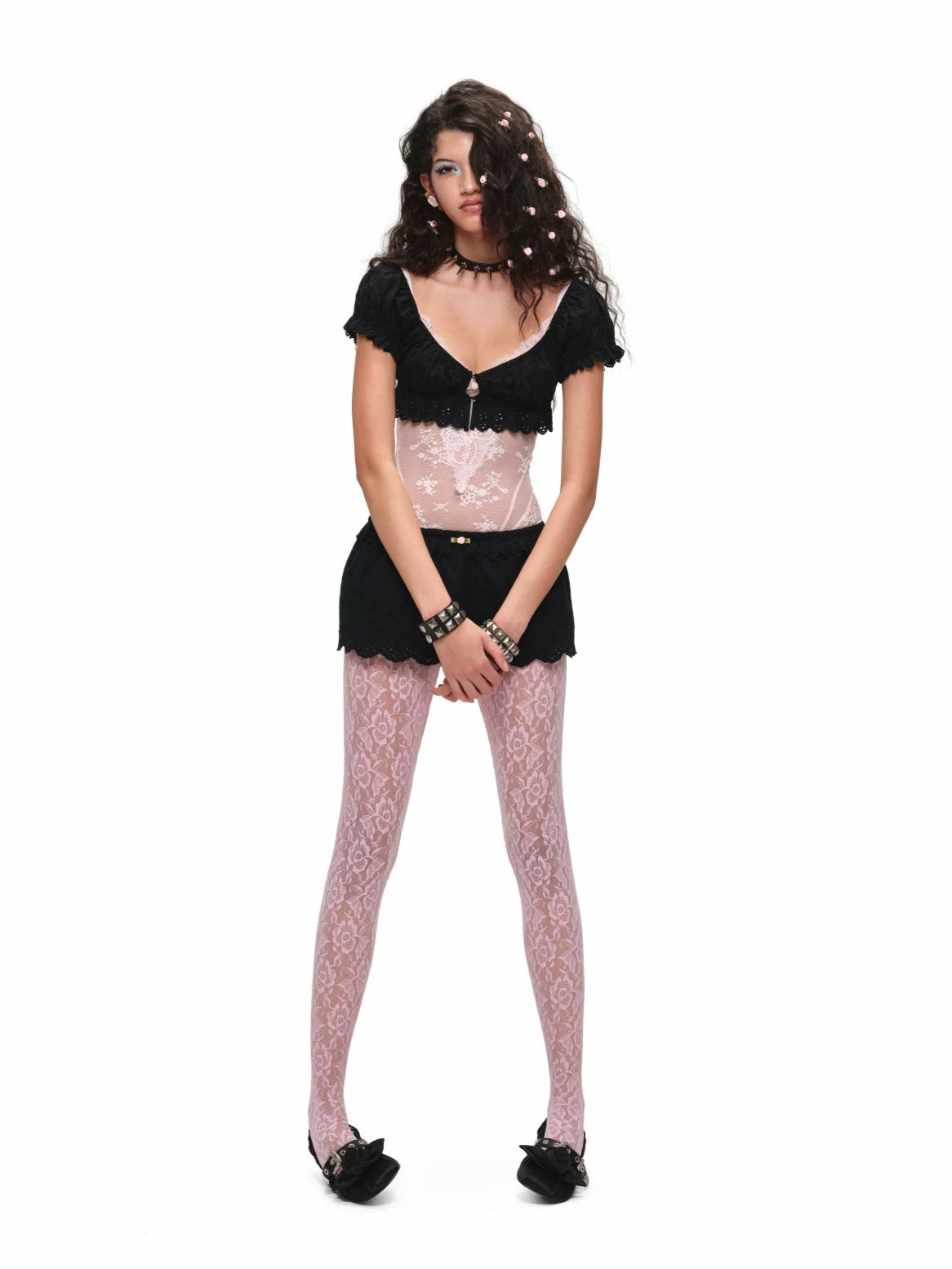 Jacquard Bubble Skirt &amp; Leggings Set