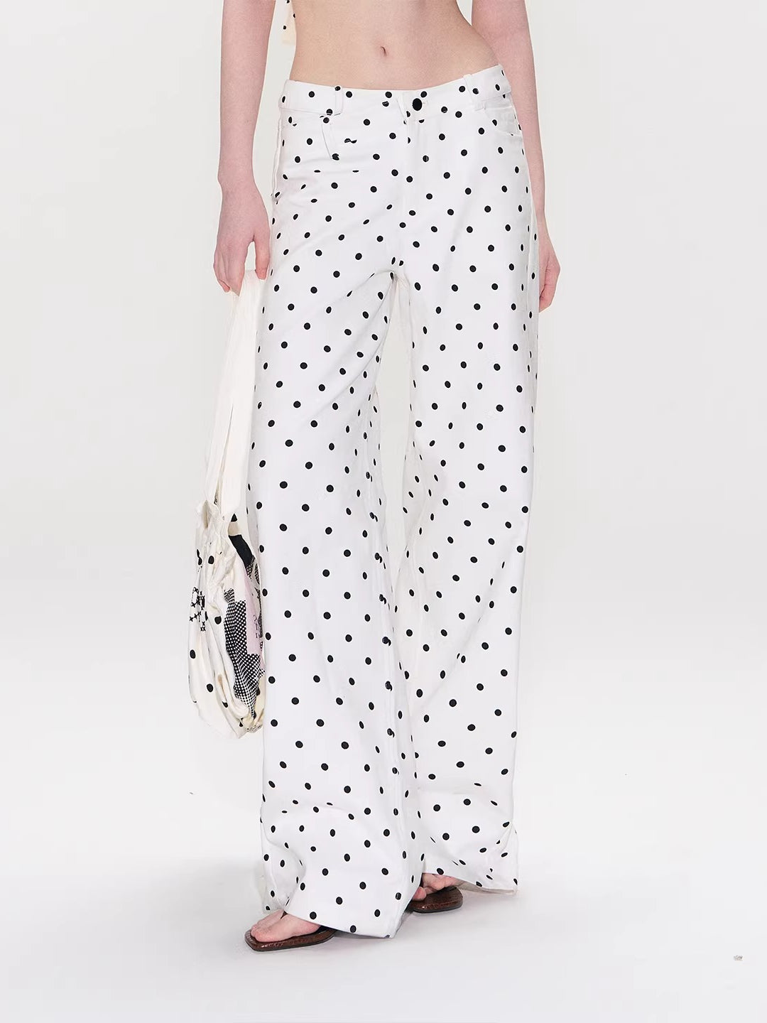 White Polka Dot Pants