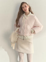 Reindeer Footprints Hooded Down Jacket