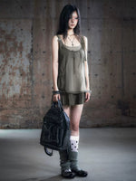 Layered Mesh Slip Dress