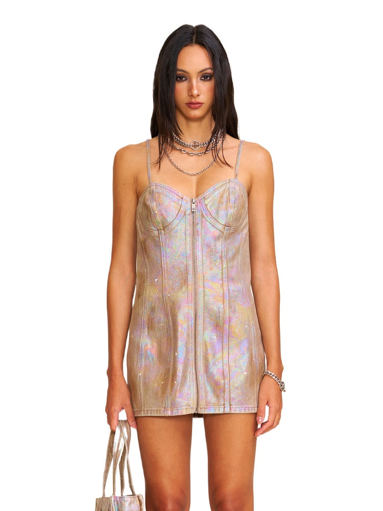 Rage Wild Origin Denim Dress Wild Cowboy Brown