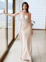 Ruched Design Asymmetrical Mermaid Dress