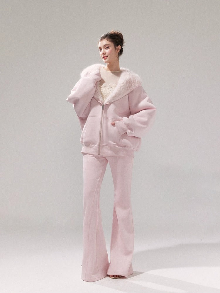 Reversible Hooded Sweatshirt &amp; Fleece Pants Set