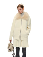 Wool-Blend Zip-Up Knit Jacket Set