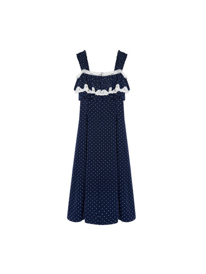 Polka Lace Strap Dress